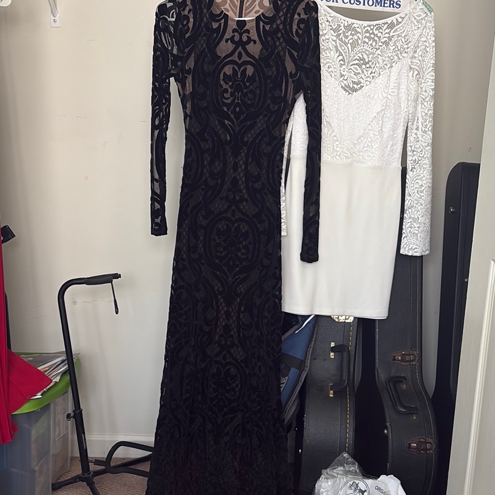 Elegant Black Long Sleeve Dress